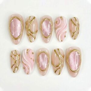 Handmade Gemstone Press-On Nails